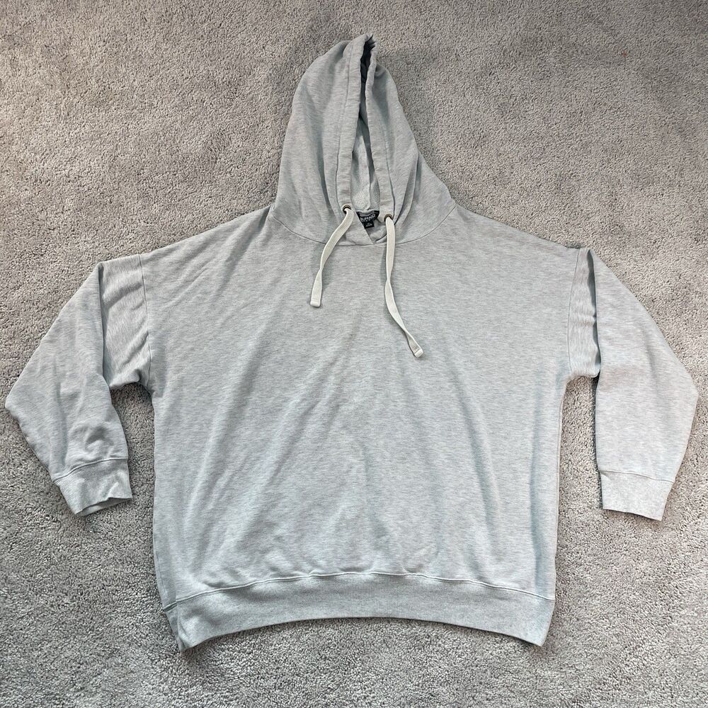 Buffalo by David Bitton Hoodie Womens XL Gray Fleece Lined Drawstring Pullover